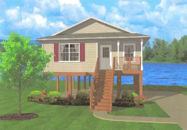 image of beach house plan 7796
